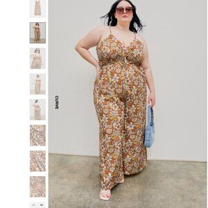 Cider Curve Retro Floral Romper